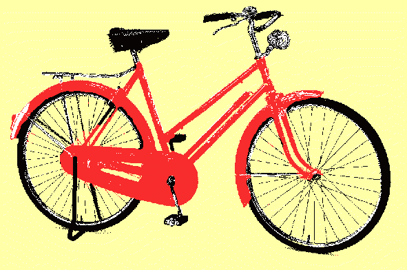 Damenrad, metallic-rot, Radgr&ouml;&szlig;e 26 Zoll